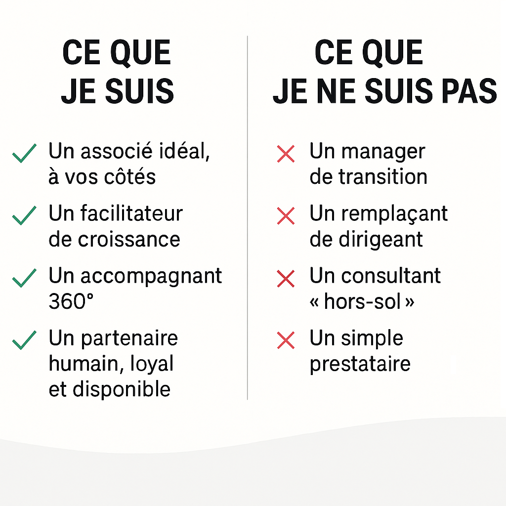 Accompagnement global du dirigeant – ce que je suis et ne suis pas
